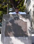 The Plaque with 
me standing behind it.